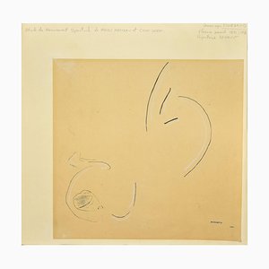 Flor David, Étoile de Moment, 1952, Original Black China Ink and Pencil Drawing