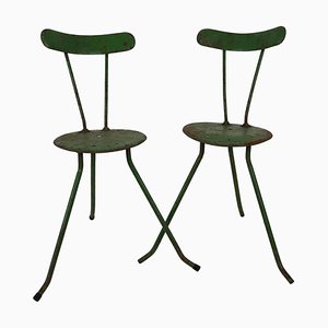 Set von Handgefertigten ungarischen Metallstühlen, 1950er