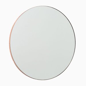 Orbis™ Small Round Minimalist Mirror with Copper Frame by Alguacil & Perkoff Ltd