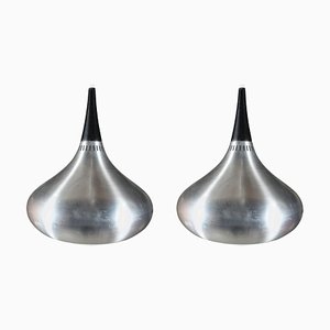 Aluminium Pendant Lamps by Jo Hammerborg, 1960s, Set of 2