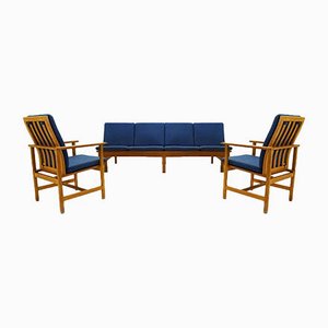 4-Seater Sofa & 2 Armchairs by Børge Mogensen for Fredericia, 1960s, Set of 3