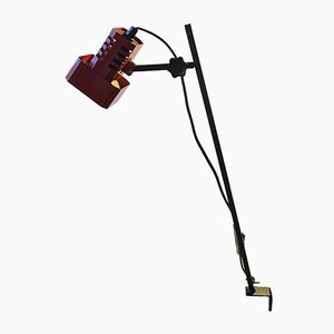 Red Adjustable Danish Architect's Lamp, 1970s