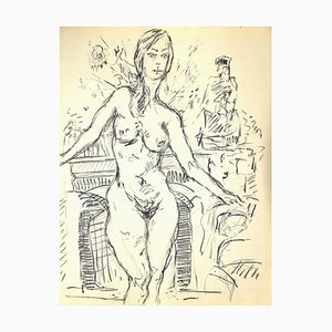 Dessin Figure Originelle de Femme en Stylo et Crayon