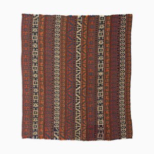 Tappeto geometrico Kilim rosso ed orientale, Medio Oriente, anni '30