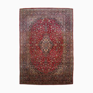 Orientalischer weinroter Teppich mit Borde & Medaillon, 1920er
