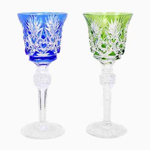 Bicchiere vintage in cristallo di Saint Louis, set di 2
