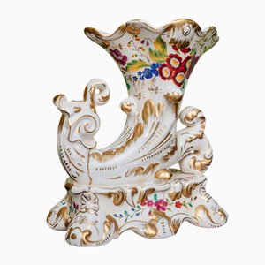 19th Century Polychrome Porcelain Rython Vases, Set of 2