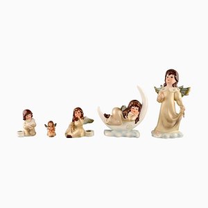 Anges en Porcelaine de Goebel, Allemagne de l'Ouest, 1970s, Set de 5