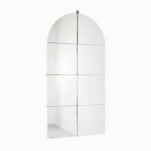 Espejo sin marco Mid-Century de 8 secciones con tablero arqueado, 1960