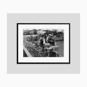 Bikers Silver Fibre Gelatin Print Framed in Black by Slim Aarons