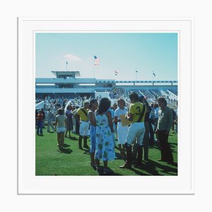 Boca Raton Polo Set Oversize C Print Framed in White by Slim Aarons