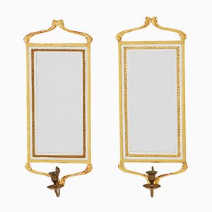 Mirror with Candleholders, 1940s, Set of 2