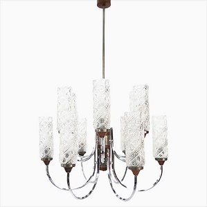 Lampadario Mid-Century in teak, anni '60