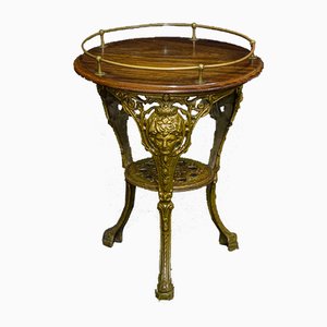 Victorian Cast Iron Drinks Table with Galley