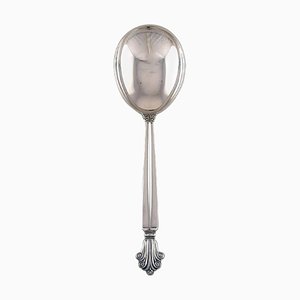Acanthus Serving Spoon in Sterling Silver by Johan Rohde for Georg Jensen, 1930s