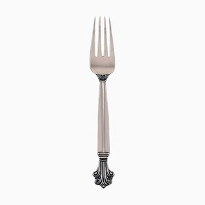 Acanthus Lunch Fork in Sterling Silver by Johan Rohde for Georg Jensen, 1940s
