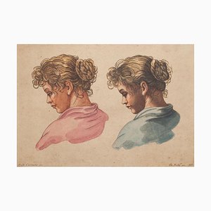 Portrait Radierung auf Papier von Annibale Carracci, 20. Jahrhundert