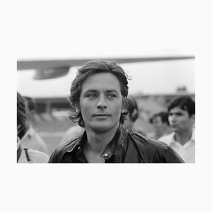 Alain Delon Archivdruck in Weiß von Jean-Pierre Bonnotte