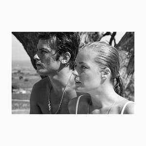 Alain Delon La Piscine Archival Pigment Print Framed in White by Giancarlo Botti