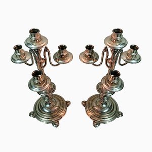 Silver Candleholders by Josep Casas, Set of 2