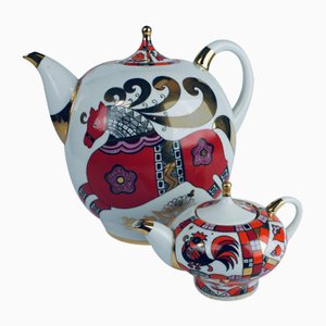 Vintage Tea Pot & Small Pot by Lomonosov for Lomonosov, Set of 2