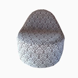 Fauteuil Mid-Century avec Tissu à Motifs, 1970s