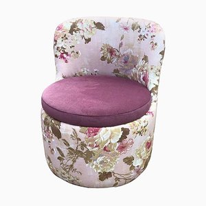Mid-Century Armchair with Floral Pattern, 1970s