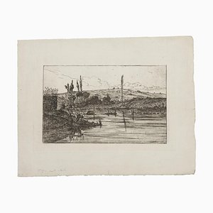 Landscape Composition, Etching, 19th-Century