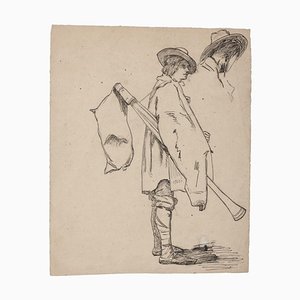 Giocatore di fagotto, XIX secolo, inchiostro