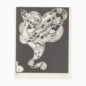 Wassily Kandinsky, Figure Surréaliste, 1942, Gravure sur Bois sur Papier