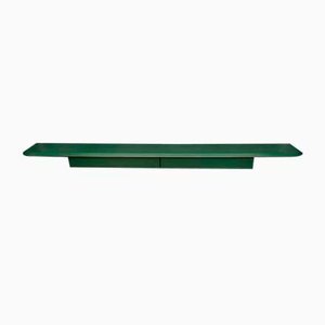 Green Leather Console Table from Matteo Grassi, 1980s