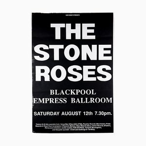 Póster de concierto original vintage de Stone Roses, Blackpool, 1989