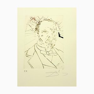 Salvador Dali - Louis Pasteur - Original Hand Signed Engraving 1970