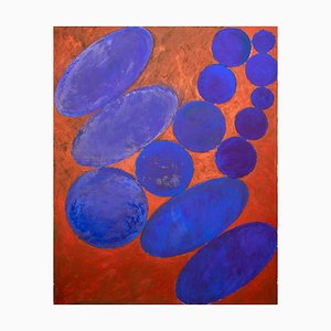 Giorgio Lo Fermo, Blue Circles, 2020, Oil Painting