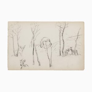 Brissot de Warville, In The Countryside, 19th Century, Pencil