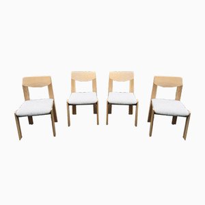 Scandinavian Design Beechwood Dining Chairs, 1983, Set of 4