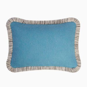 Coussin Artic en Laine Bleu Clair par Lorenza Briola pour Lo Decor