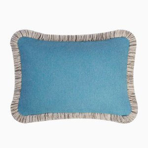 Light Blue Wool Artic Pillow by Lorenza Briola for Lo Decor