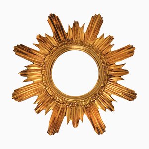 Vintage Golden Sunburst Mirror, 1960s