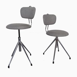 Adjustable Swivel Chairs, 1960s, Set of 2