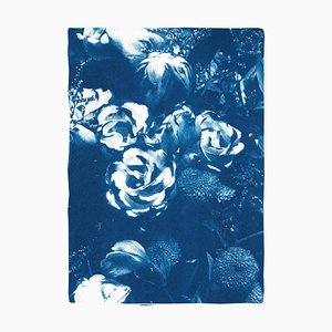 Bouquet di fiori blu, 2020, cianotipo