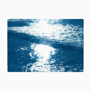Pacific Sunset Waves, 2020, Cyanotype