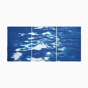Reflexiones de la isla Lido, 2020, Impresión con cianotipo minimalista