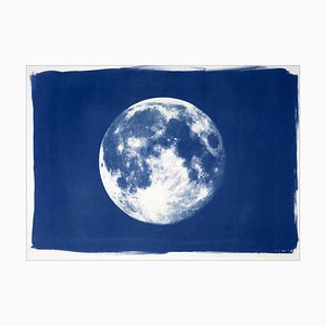 Blue Moon, cianotipia su carta da acquerello, 2019