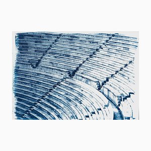 Amphithéâtre en Marbre, Blueprint on Aquarelle Paper, 2019