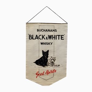 Bannière publicitaire Buchanan's Black & White Whiskey, 1929