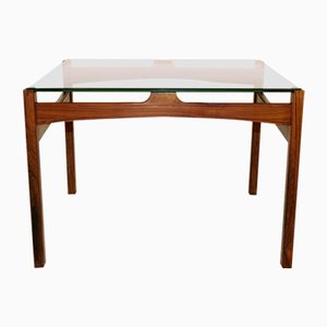 Rosewood & Smoked Glass Coffee Table, 1960s