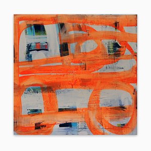Street, Abstraktes Gemälde, 2015, Raining