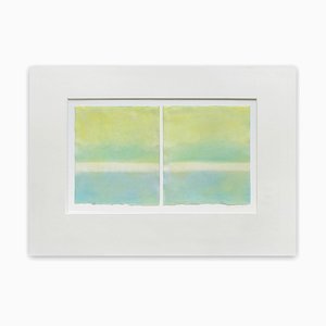 Chartreuse Over Cerelean (Pintura abstracta) 2015