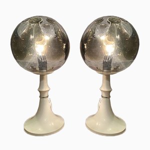 Imperial Mazzega Glas Tischlampen, 1960er, 2er Set
